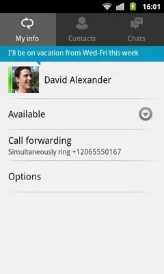 Lync 2010 android App screenshot 0