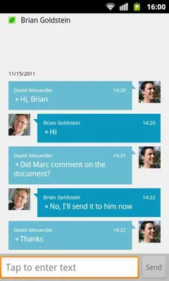 Lync 2010 android App screenshot 1